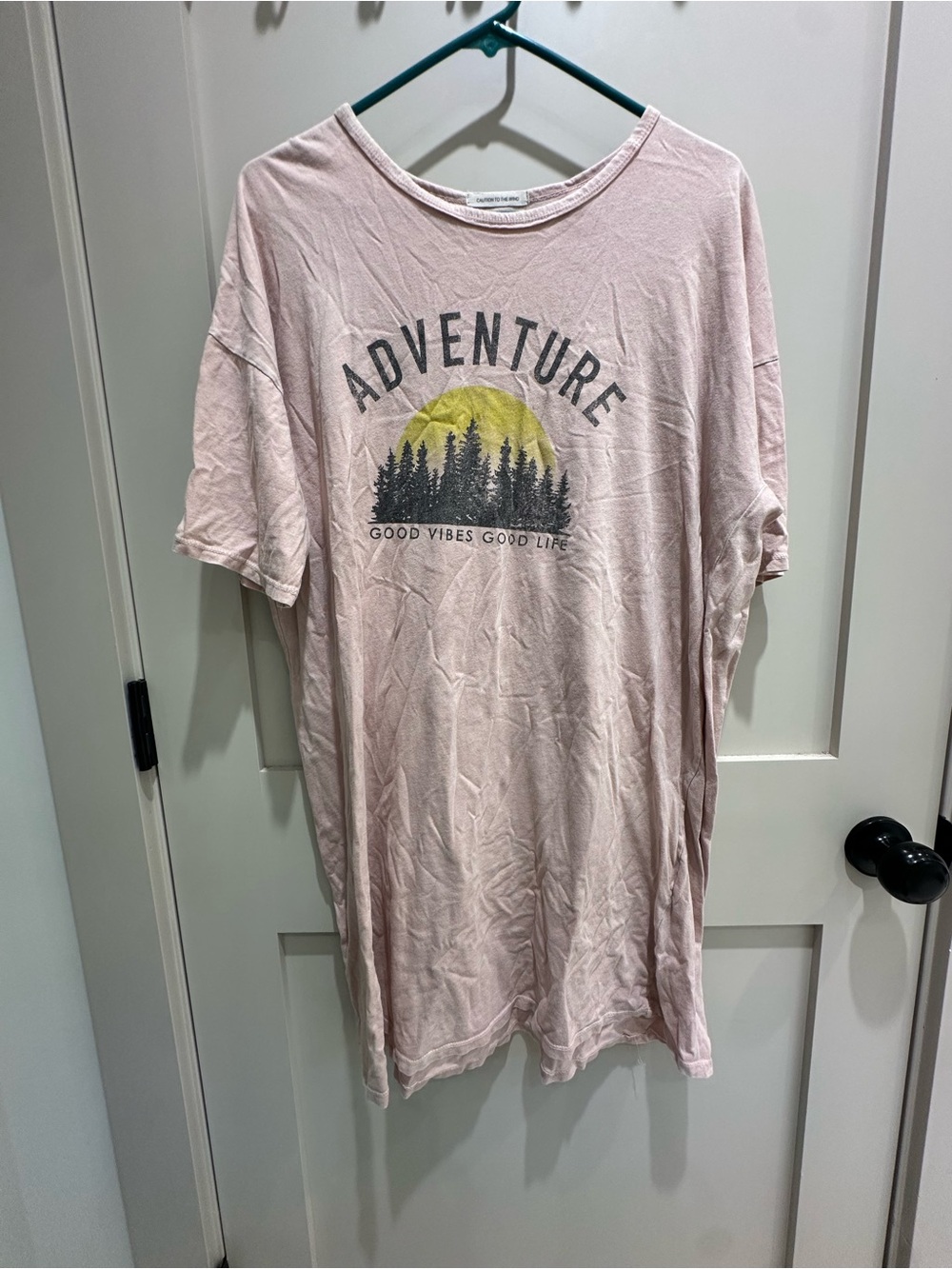 Caution To The Wind Pink 'Adventure' Graphic Tee